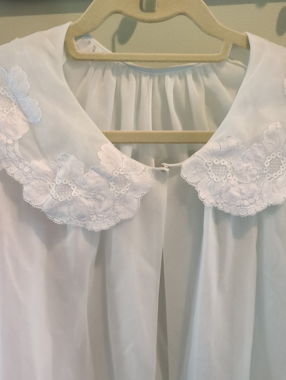 Vintage Vanity Fair & Shadowline Sheer Peignoir Robe Set Pink Blue Lace SP - Picture 8 of 16
